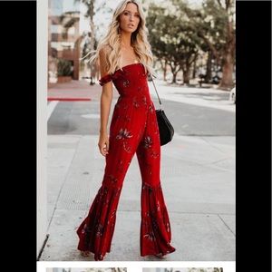 Vici deep red jumpsuit!